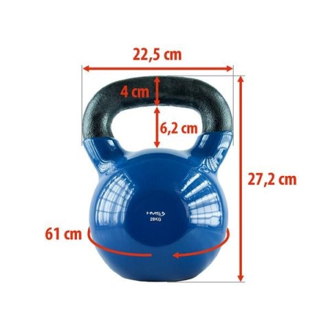 KNV28 KETTLEBELL POKRYTY WINYLEM 28.0 KG HMS KNV28 KETTLEBELL POKRYTY WINYLEM 28.0 KG HMS