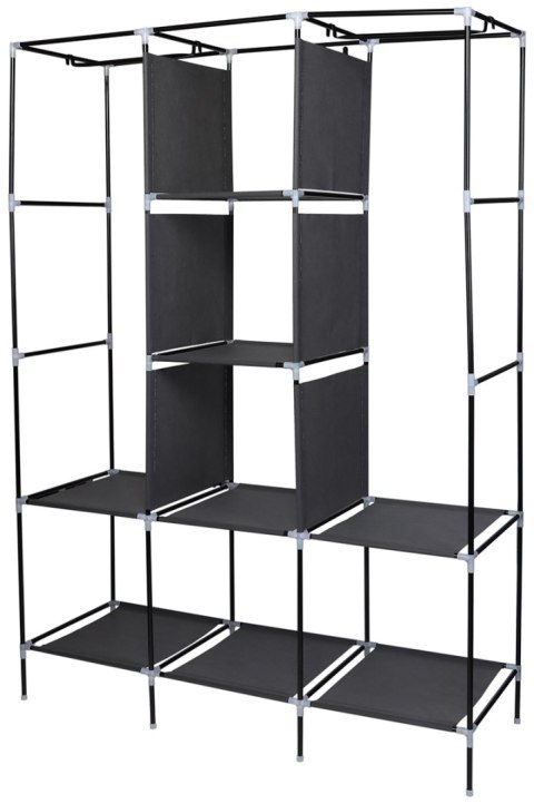 GARDEROBA TEKSTYLNA 127x45x172 cm CIEMNOSZARA GARDEROBA TEKSTYLNA 127x45x172 cm CIEMNOSZARA