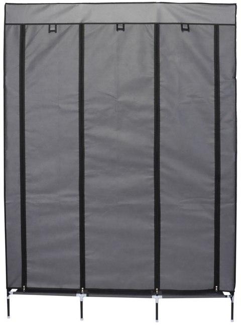 GARDEROBA TEKSTYLNA 127x45x172 cm CIEMNOSZARA GARDEROBA TEKSTYLNA 127x45x172 cm CIEMNOSZARA