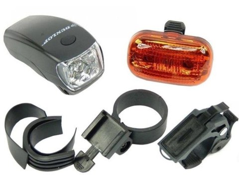 ZESTAW LAMP ROWEROWYCH LED PRZÓD + TYŁ DUNLOP ZESTAW LAMP ROWEROWYCH LED PRZÓD + TYŁ DUNLOP