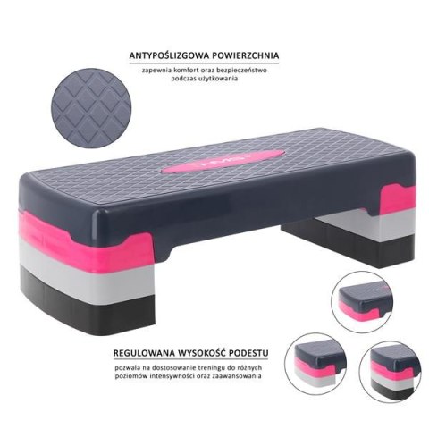 AS002 PINK/GREY STEP DO AEROBIKU HMS AS002 PINK/GREY STEP DO AEROBIKU HMS