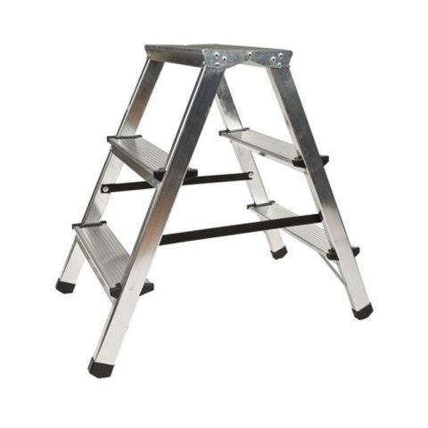 DRABINA ALUMINIOWA DWUSTRONNA 3 STOPNIE DRABINA ALUMINIOWA DWUSTRONNA 3 STOPNIE