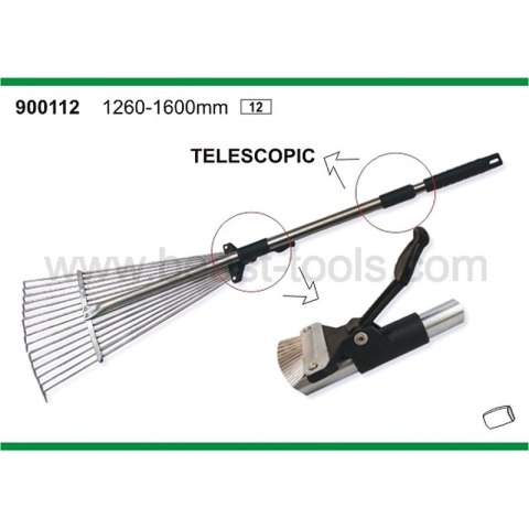 Grabie do liści trawy druciane REGULOWANE trzon metalowy rączka teleskop 80-165CM TELESCOPIC Grabie do liści trawy druciane REGULOWANE trzon metalowy rączka teleskop 80-165CM TELESCOPIC