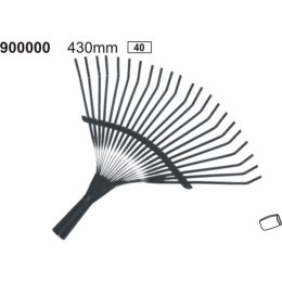 Grabie Do Liści Trawy Metalowe Wachlarzowe Grabie Do Liści 22-Zębne 430MM