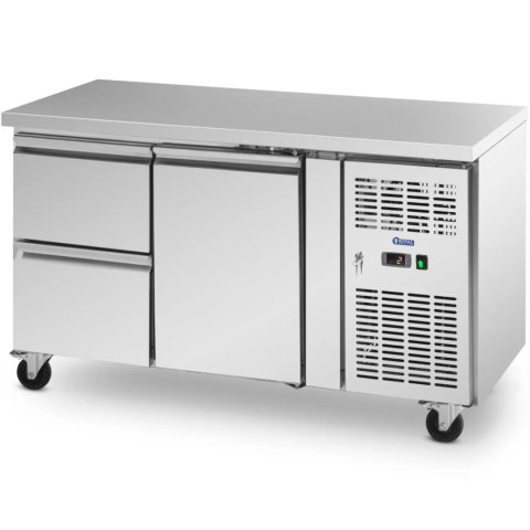 Stół chłodniczy gastronomiczny na kółkach 1 komora 2 szuflady 280 l 70x136x85 cm Stół chłodniczy gastronomiczny na kółkach 1 komora 2 szuflady 280 l 70x136x85 cm