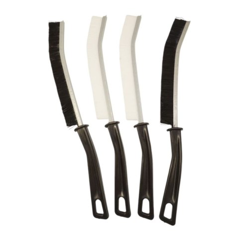 Szczotka do czyszczenia fug szczelin mycia kuchni wąska szczelinowa dluga 4 x 230mm (2X biała + 2x czarna) nylon Szczotka do czyszczenia fug szczelin mycia kuchni wąska szczelinowa dluga 4 x 230mm (2X biała + 2x czarna) nylon