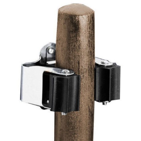 Wieszak sprężynowy uchwyt na narzedzia miotły mop szary 50x48x40mm Wieszak sprężynowy uchwyt na narzedzia miotły mop szary 50x48x40mm