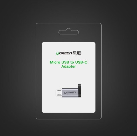 Adapter przejściówka z USB-C na micro USB - szary Adapter przejściówka z USB-C na micro USB - szary