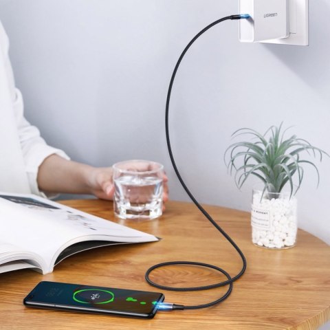 Kabel przewód USB-C - USB-C Power Delivery Quick Charge 2m - szary Kabel przewód USB-C - USB-C Power Delivery Quick Charge 2m - szary
