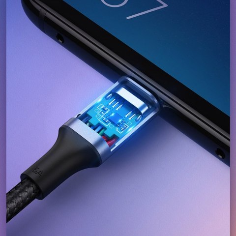 Kabel przewód USB-C - USB-C Power Delivery Quick Charge 2m - szary Kabel przewód USB-C - USB-C Power Delivery Quick Charge 2m - szary