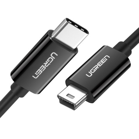 Kabel przewód USB-C - miniUSB 480Mbps 1m czarny Kabel przewód USB-C - miniUSB 480Mbps 1m czarny
