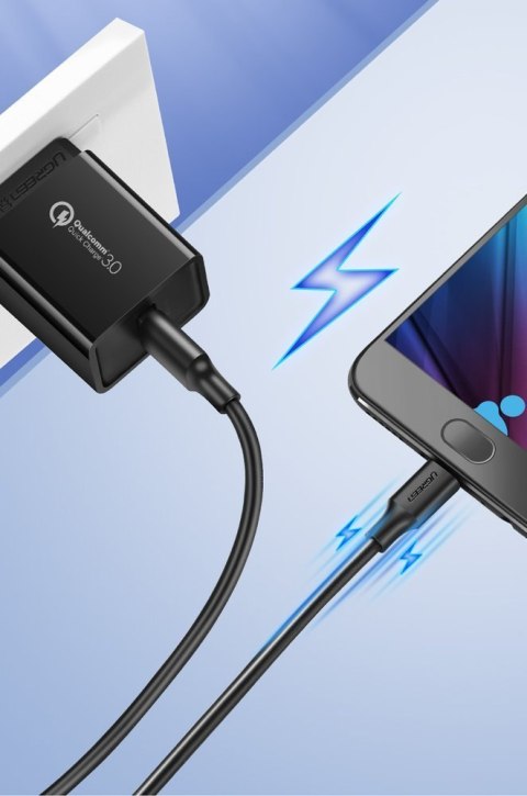 Kabel przewód USB - micro USB 2A 1m czarny Kabel przewód USB - micro USB 2A 1m czarny