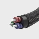 Kabel przewód kątowy audio 2x mini jack 3.5mm 0.5m niebieski