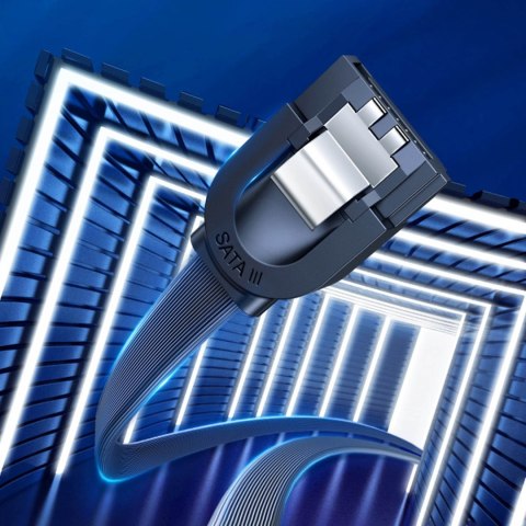 Kabel przewód płaski SATA 1.0-3.0 do 5Gb/s 0.5m - czarny Kabel przewód płaski SATA 1.0-3.0 do 5Gb/s 0.5m - czarny