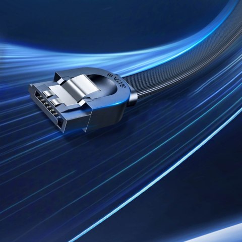 Kabel przewód płaski SATA 1.0-3.0 do 5Gb/s 0.5m - czarny Kabel przewód płaski SATA 1.0-3.0 do 5Gb/s 0.5m - czarny