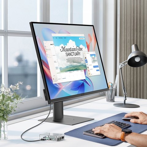 Kabel przewód przejściówka mini HDMI - HDMI 8K 2m szary Kabel przewód przejściówka mini HDMI - HDMI 8K 2m szary