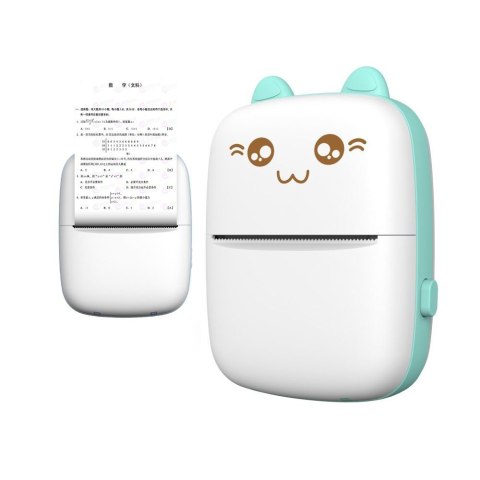 Mini Kot drukarka termiczna do etykiet ściąg z telefonu Bluetooth Fun Print niebieska Mini Kot drukarka termiczna do etykiet ściąg z telefonu Bluetooth Fun Print niebieska