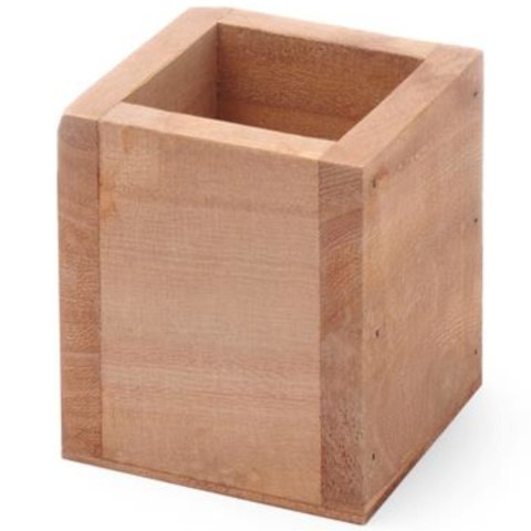 Pojemnik na sztućce drewniany kwadratowy 80x80x95 mm - Hendi 664186 Pojemnik na sztućce drewniany kwadratowy 80x80x95 mm - Hendi 664186