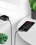 Przewód kabel kątowy boczna wtyczka USB - USB-C 1m 3A szary