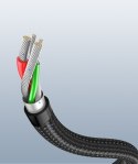 Przewód kabel kątowy boczna wtyczka USB - USB-C 1m 3A szary
