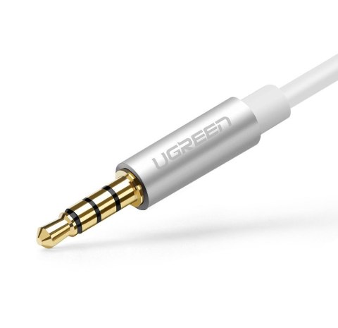 Rozdzielacz słuchawkowy 3.5mm mini jack AUX + mikrofon stereo 20cm srebrny Rozdzielacz słuchawkowy 3.5mm mini jack AUX + mikrofon stereo 20cm srebrny