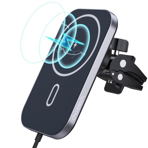 Samochodowy uchwyt magnetyczny + indukcyjna ładowarka Qi 15W czarny Samochodowy uchwyt magnetyczny + indukcyjna ładowarka Qi 15W czarny