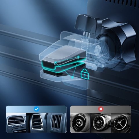 Samochodowy uchwyt magnetyczny + indukcyjna ładowarka Qi 15W czarny Samochodowy uchwyt magnetyczny + indukcyjna ładowarka Qi 15W czarny