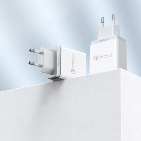 Szybka ładowarka sieciowa Quick Charge 3.0 18W 3A USB biały Szybka ładowarka sieciowa Quick Charge 3.0 18W 3A USB biały
