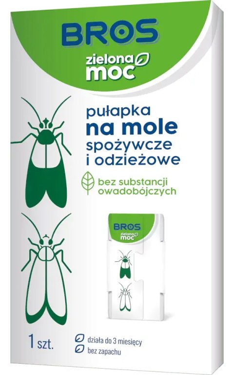 BROS - Zielona Moc pułapka na mole spożywcze i odzieżowe - 1 szt. BROS - Zielona Moc pułapka na mole spożywcze i odzieżowe - 1 szt.