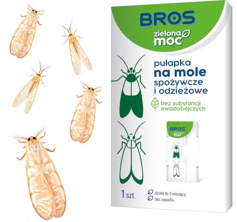 BROS - Zielona Moc pułapka na mole spożywcze i odzieżowe - 1 szt. BROS - Zielona Moc pułapka na mole spożywcze i odzieżowe - 1 szt.