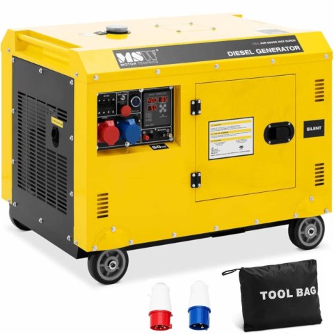 Agregat generator prądotwórczy diesel na kółkach 240/400 V 8500 W 10 kVA 30 l Agregat generator prądotwórczy diesel na kółkach 240/400 V 8500 W 10 kVA 30 l