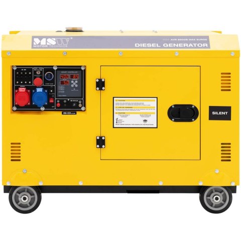 Agregat generator prądotwórczy diesel na kółkach 240/400 V 8500 W 10 kVA 30 l Agregat generator prądotwórczy diesel na kółkach 240/400 V 8500 W 10 kVA 30 l