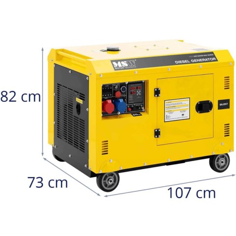 Agregat generator prądotwórczy diesel na kółkach 240/400 V 8500 W 10 kVA 30 l Agregat generator prądotwórczy diesel na kółkach 240/400 V 8500 W 10 kVA 30 l
