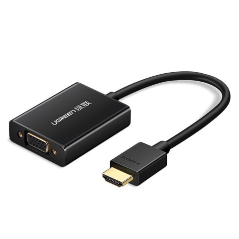 Przejściówka adapter HDMI - VGA + kabel USB - micro USB 1m czarny Przejściówka adapter HDMI - VGA + kabel USB - micro USB 1m czarny
