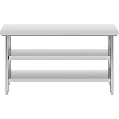 Stół blat roboczy stalowy nierdzewny z 2 półkami 150x70cm Stół blat roboczy stalowy nierdzewny z 2 półkami 150x70cm