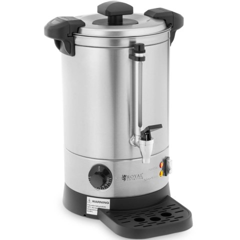 Warnik podgrzewacz do wody z podwójnymi ściankami i ociekaczem 6.1 L 1500 W srebrny Warnik podgrzewacz do wody z podwójnymi ściankami i ociekaczem 6.1 L 1500 W srebrny