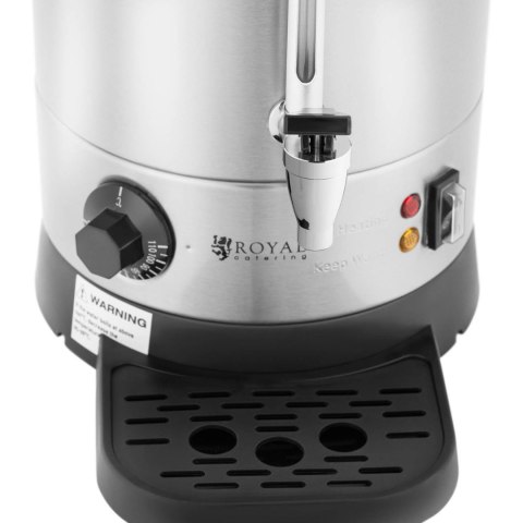 Warnik podgrzewacz do wody z podwójnymi ściankami i ociekaczem 6.1 L 1500 W srebrny Warnik podgrzewacz do wody z podwójnymi ściankami i ociekaczem 6.1 L 1500 W srebrny