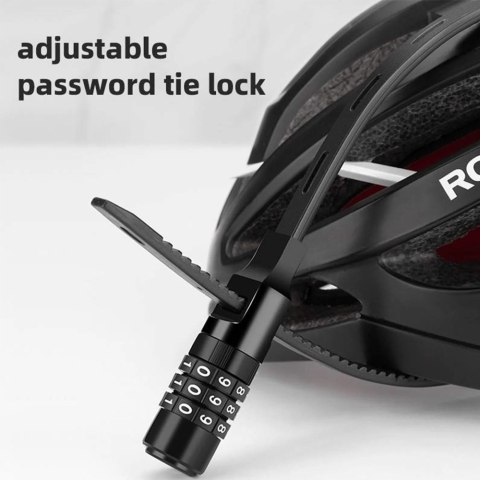 Zapięcie rowerowe na kask rowerowy zamek na szyfr 0.5m - czarne Zapięcie rowerowe na kask rowerowy zamek na szyfr 0.5m - czarne