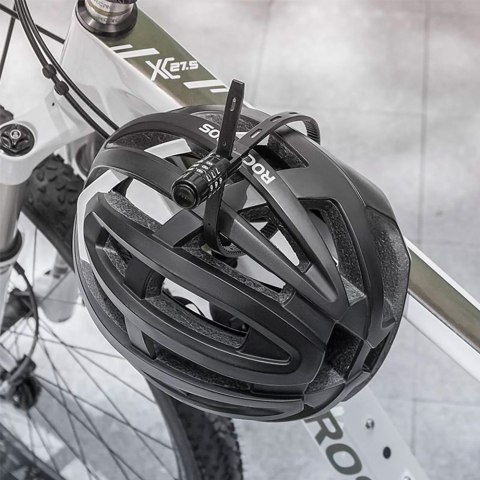 Zapięcie rowerowe na kask rowerowy zamek na szyfr 0.5m - czarne Zapięcie rowerowe na kask rowerowy zamek na szyfr 0.5m - czarne