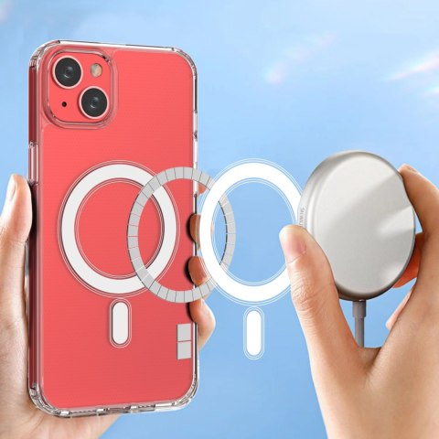 Żelowe elastyczne etui do iPhone 15 Plus magnetyczne z MagSafe przezroczyste Żelowe elastyczne etui do iPhone 15 Plus magnetyczne z MagSafe przezroczyste