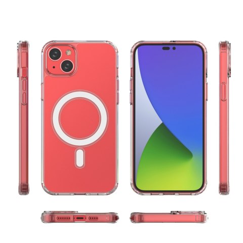 Żelowe elastyczne etui do iPhone 15 Plus magnetyczne z MagSafe przezroczyste Żelowe elastyczne etui do iPhone 15 Plus magnetyczne z MagSafe przezroczyste
