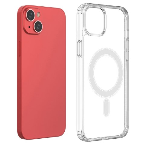 Żelowe elastyczne etui do iPhone 15 Plus magnetyczne z MagSafe przezroczyste Żelowe elastyczne etui do iPhone 15 Plus magnetyczne z MagSafe przezroczyste