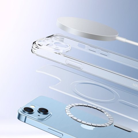 Żelowe magnetyczne etui do iPhone 14 Plus przezroczysty MagSafe Żelowe magnetyczne etui do iPhone 14 Plus przezroczysty MagSafe