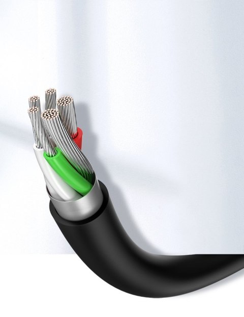 Kabel przewód USB - USB-C 2A 1m czarny Kabel przewód USB - USB-C 2A 1m czarny