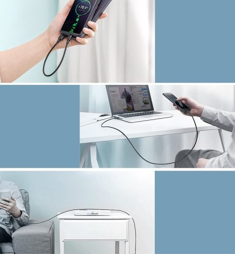 Kabel przewód USB - USB-C 2A 1m czarny Kabel przewód USB - USB-C 2A 1m czarny