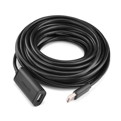 Przedłużacz kabel aktywny USB 2.0 480Mbps 10m czarny Przedłużacz kabel aktywny USB 2.0 480Mbps 10m czarny