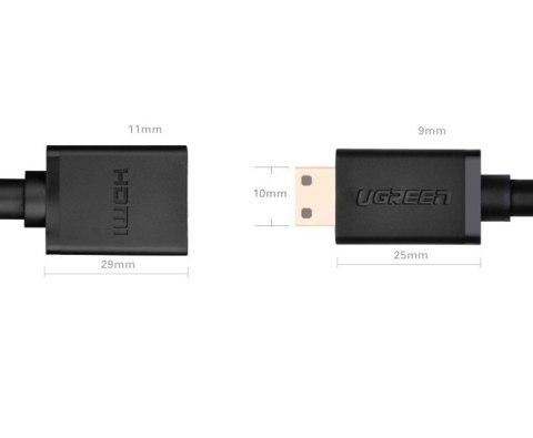 Przejściówka adapter kabel HDMI żeński - mini HDMI męski 4K 60Hz HEC ARC 22cm czarny Przejściówka adapter kabel HDMI żeński - mini HDMI męski 4K 60Hz HEC ARC 22cm czarny