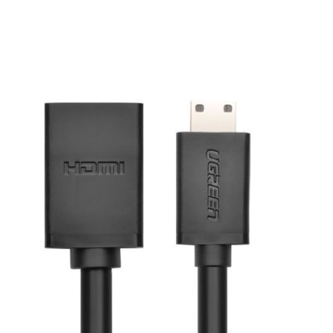 Przejściówka adapter kabel HDMI żeński - mini HDMI męski 4K 60Hz HEC ARC 22cm czarny Przejściówka adapter kabel HDMI żeński - mini HDMI męski 4K 60Hz HEC ARC 22cm czarny