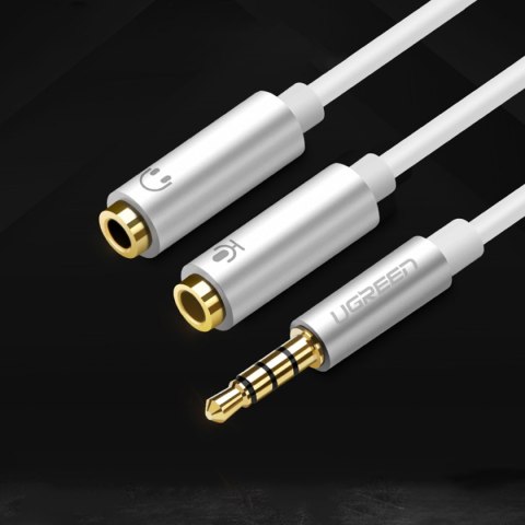 Rozdzielacz przejściówka mini jack 3.5 mm - 2 x mini jack 3.5mm mikrofon i słuchawki czarny Rozdzielacz przejściówka mini jack 3.5 mm - 2 x mini jack 3.5mm mikrofon i słuchawki czarny