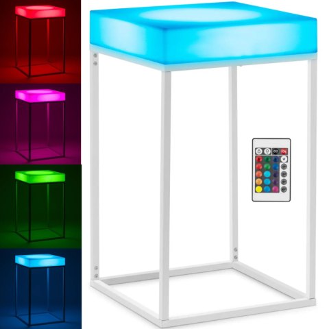 Stolik barowy klubowy kwadratowy podświetlany RGBW LED 60 x 60 x 106 cm Stolik barowy klubowy kwadratowy podświetlany RGBW LED 60 x 60 x 106 cm